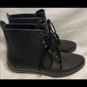 Loeffler randall lace-up rain booties 6